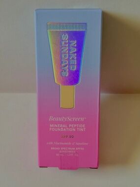 Naked Sundays Beauty Screen Mineral Peptide Foundation Tint SPF 50 Shade 2.5 New